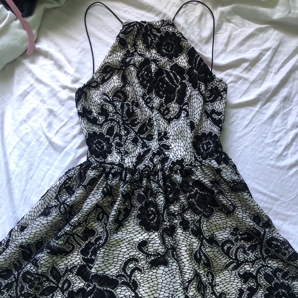 Black lace dress